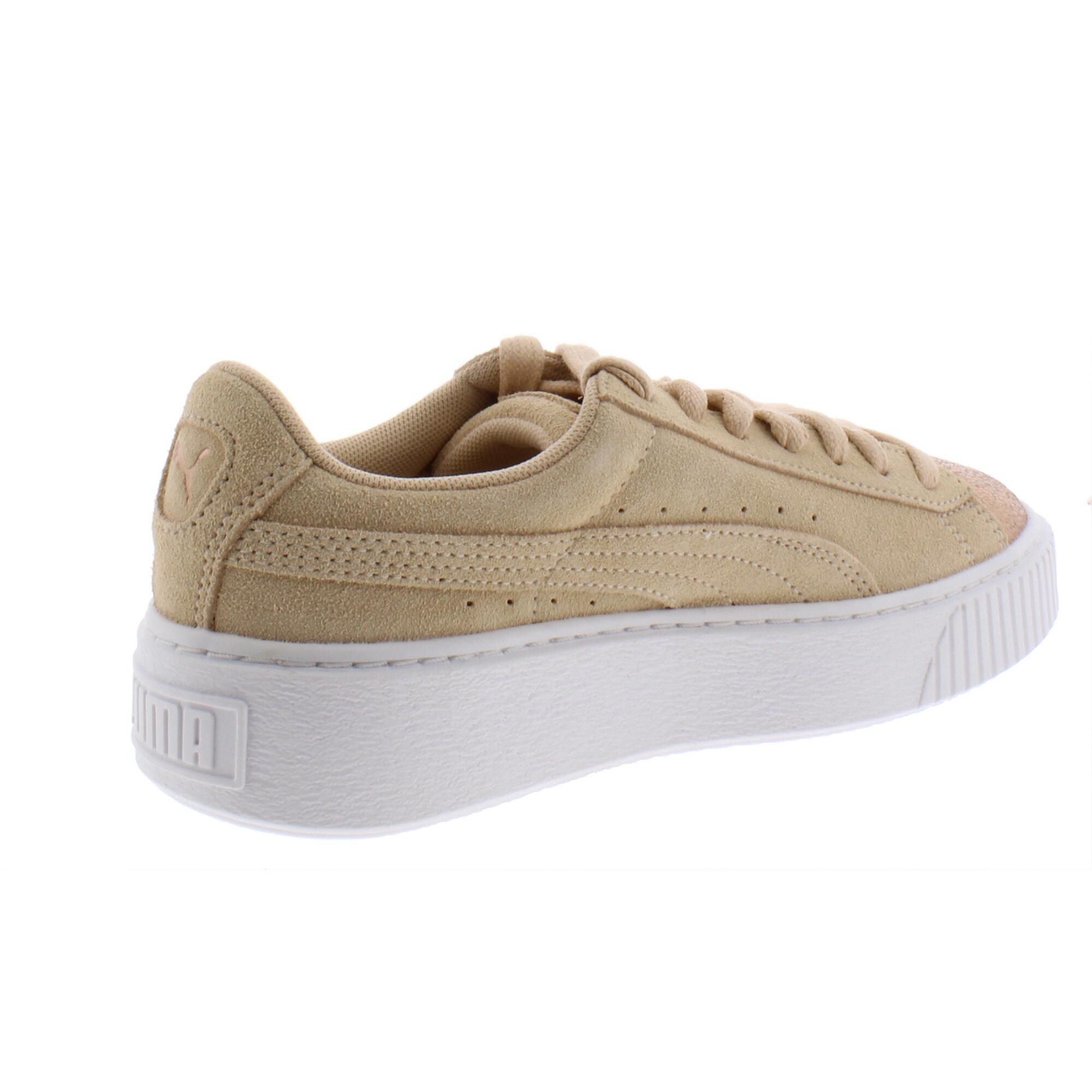 puma platform suede beige