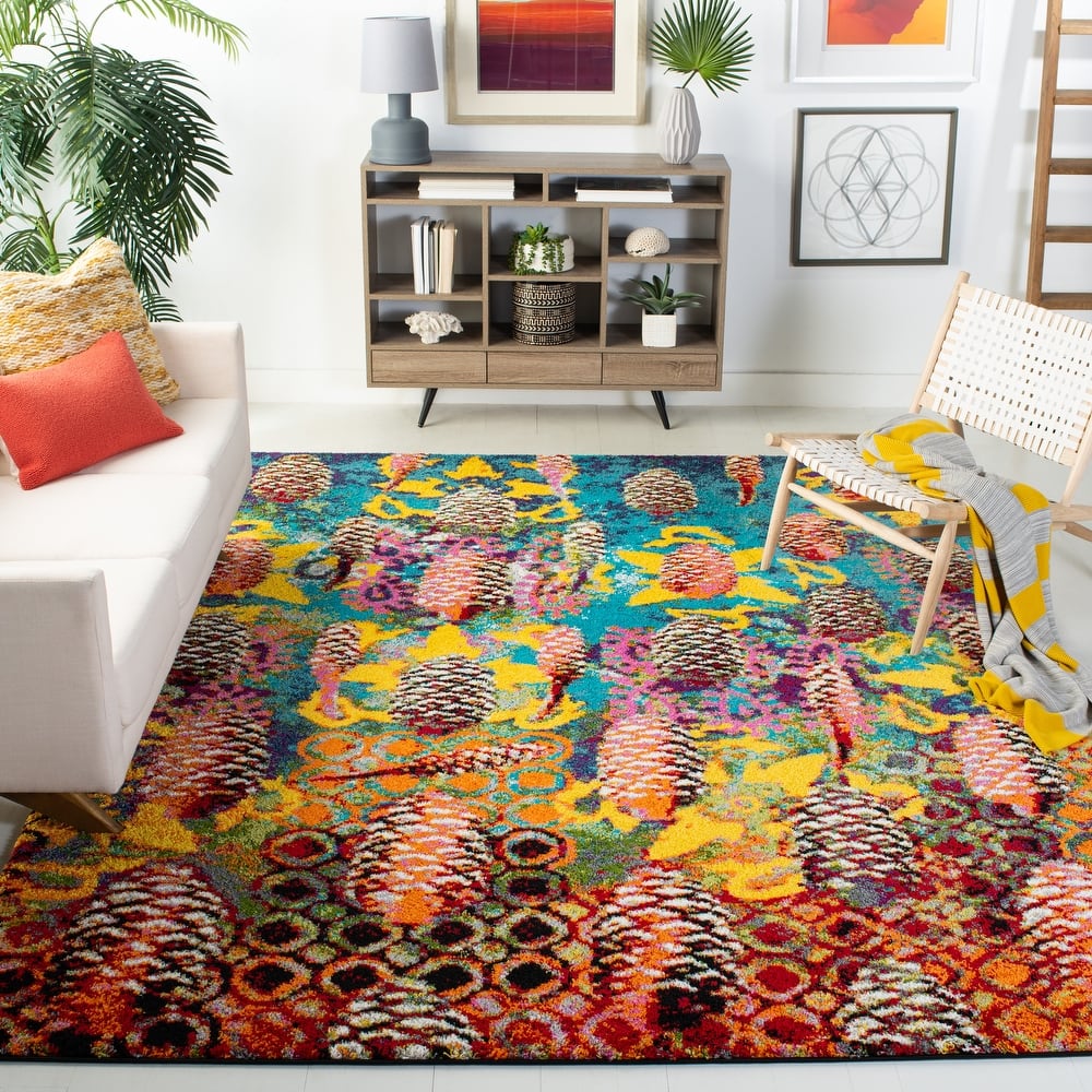 SAFAVIEH Fiesta Shag Annamarja Abstract Rug