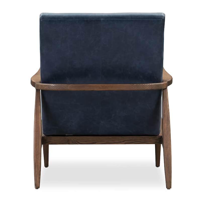 Poly & Bark Rowan Lounge Chair - Full Grain Genuine Italian Leather (Set of 2)