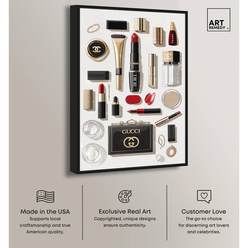 Luxury Makeup Collection II Canvas by Art Remedy