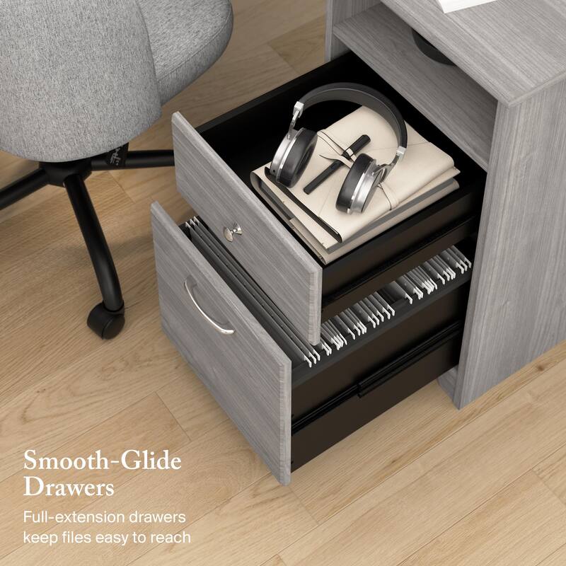 Cabot 60W L Shaped Computer Desk with Storage by Bush Furniture