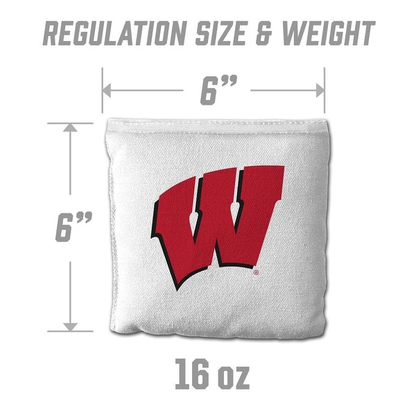 Wisconsin Badgers NCAA Dual Sided Pro Stop & Slide Cornhole Bags