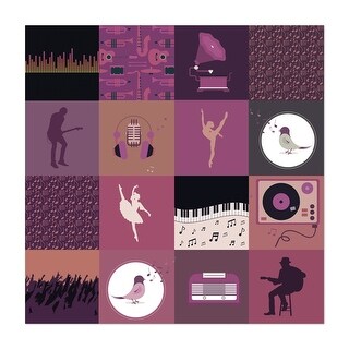 Patchwork Digital Games Music Music Instrument Art Print/Poster - Bed ...