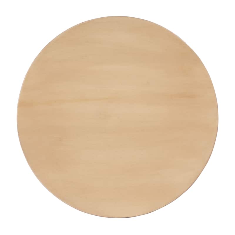 Hayes 13 in. W Round Solid Wood Side Table