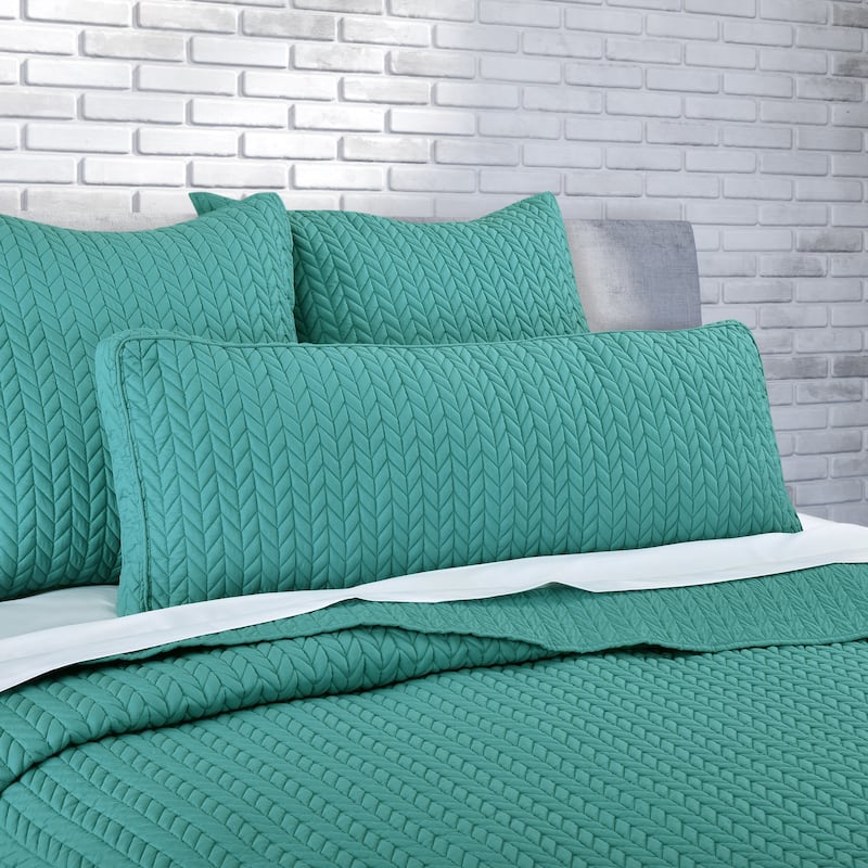 Cayman Quilted Bolster Decorative Throw Pillow