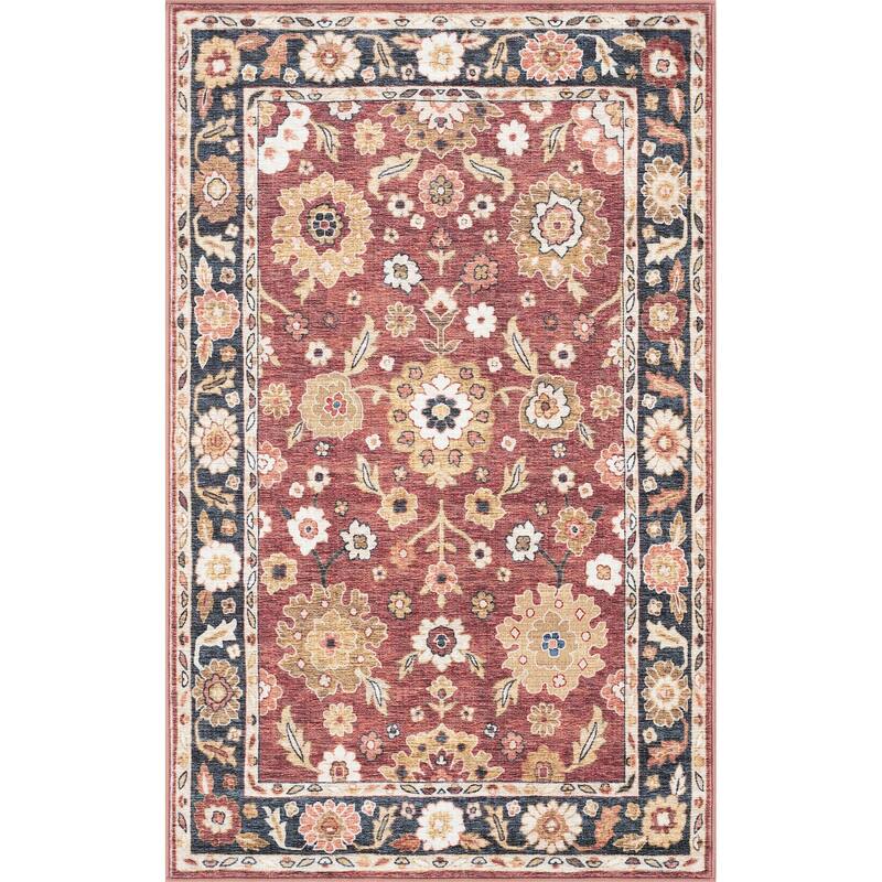 Smart Wash Ambient Glam Oriental Indoor Polyester Area Rug