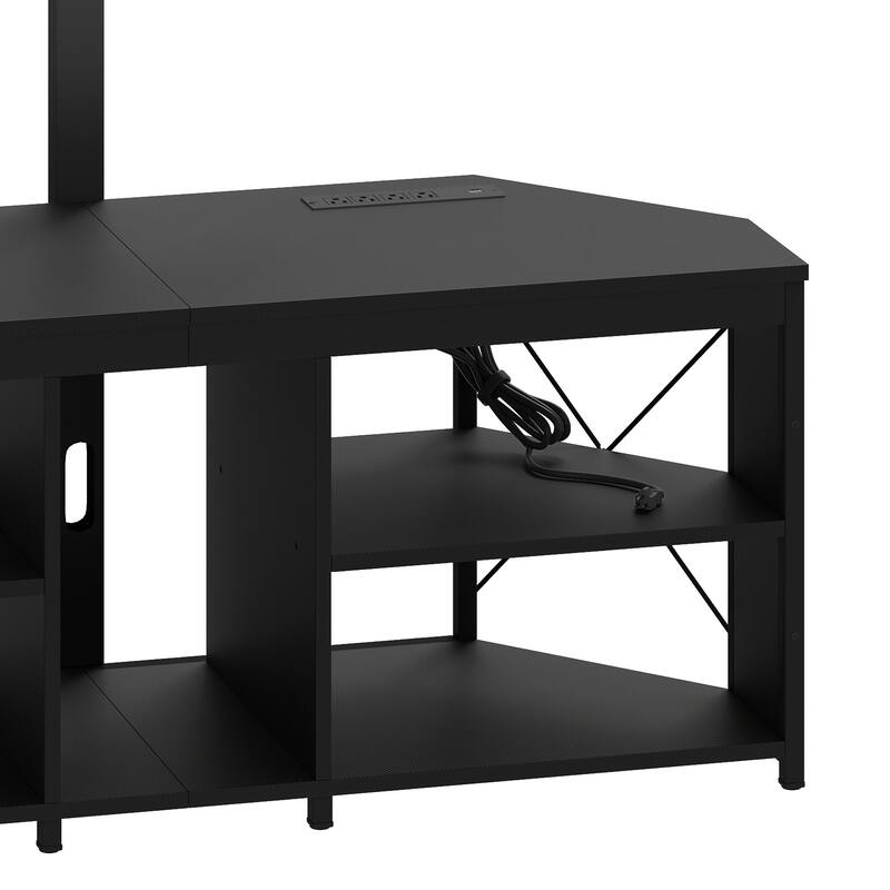 Moasis LED TV Stand with Mount for 32-70 inch TVs