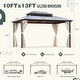 preview thumbnail 88 of 133, EROMMY Hardtop Gazebo,Outdoor Pergola with Double Roof & Netting & Curtains,Heavy Duty Canopy for Patio, Backyard, Pool party