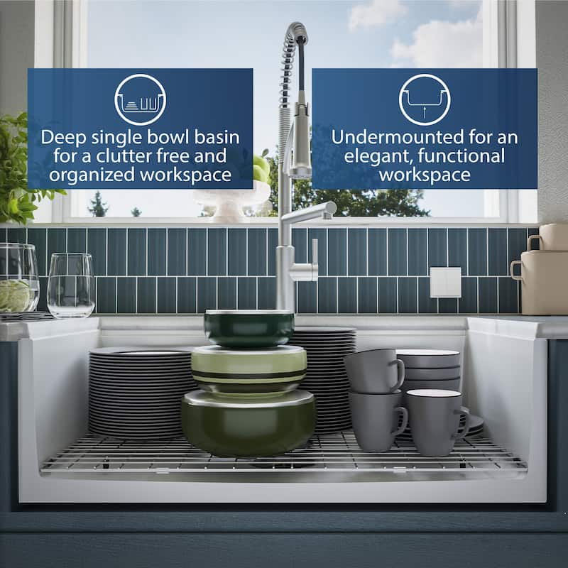 Karran USA FCWSF33SB-PK1 Karran FCWSFF33SBMB 33" Single Bowl