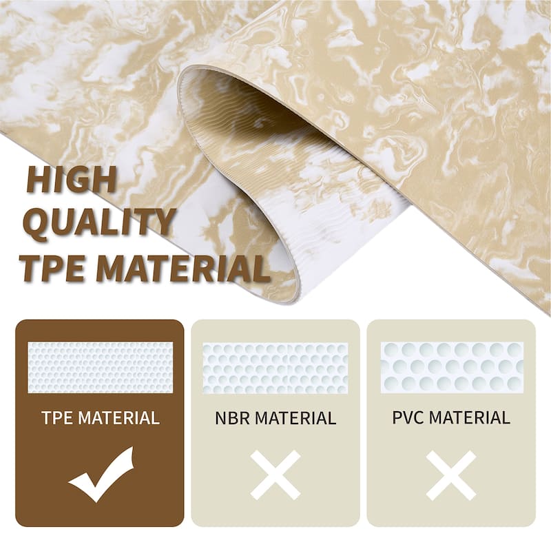 72x24" Extra Thick TPE Yoga Mat,Non-Slip Professional for Pilates Home