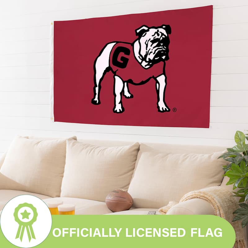 University of Georgia Single Sided Flag w/ 2 Grommets, 3'x5'