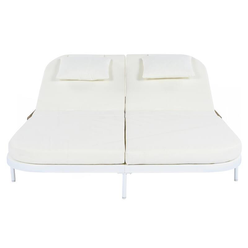 Iron Frame Outdoor Bed Loveseat