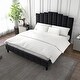 preview thumbnail 52 of 55, Tufted Upholstered Platform Bed with Sturdy Center Legs and Elegant Headboard for Bedroom by HULALA HOME