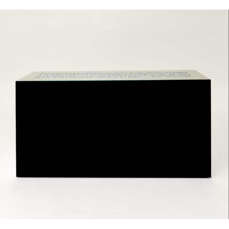 Glam Mirrored Diamond 3-Drawers Accent Cabinet Sideboard
