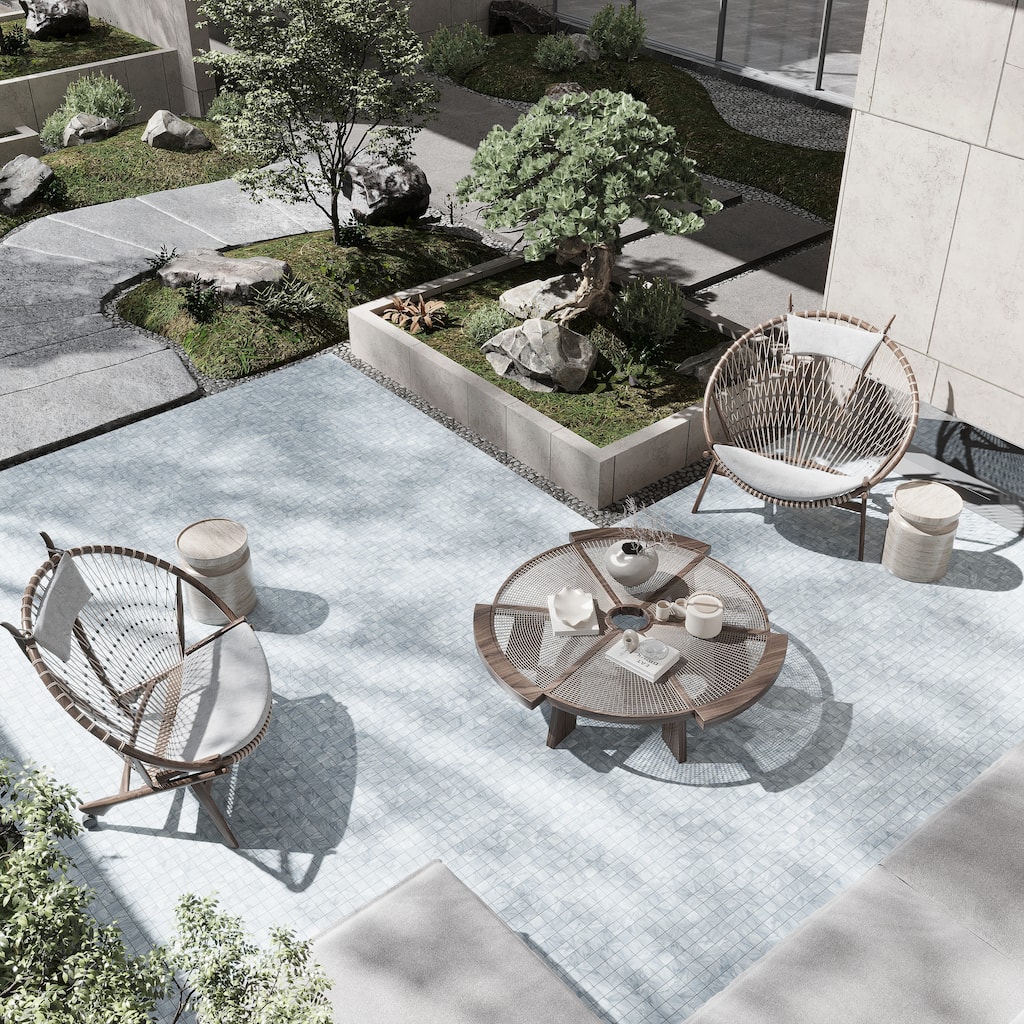 Regalia 12x12 in. Matte Gres Porcelain Uniform Square Mosaic Wall and Floor Tile (5.82 sq ft/case, 6-Pack)