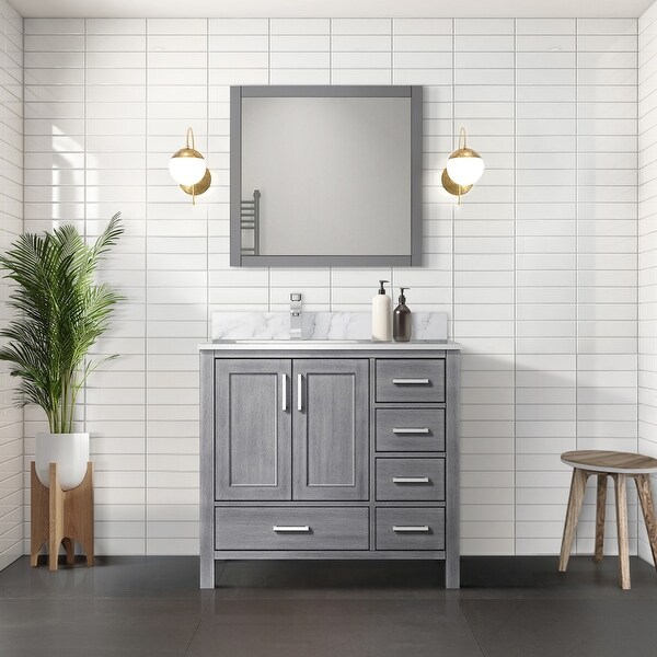 中野庸二、【out door in side(left)】 Jacques 36 in. W x 22 in. D Left Offset Dark Grey Bath