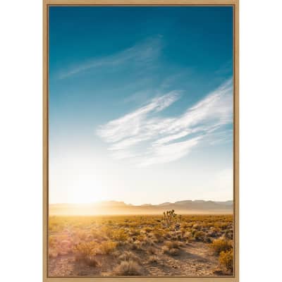 Nevada Desert Sunrise by Bethany Young Framed Canvas Wall Art Print - Sylvie Natural