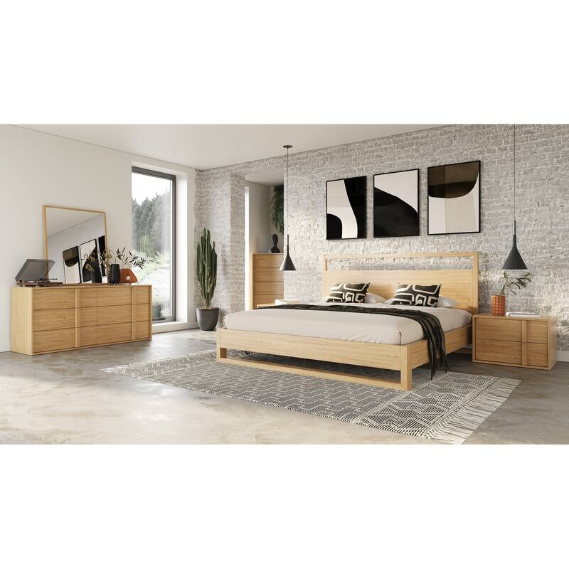 Nova Domus Berlin Modern Natural Oak Mirror - White/Oak