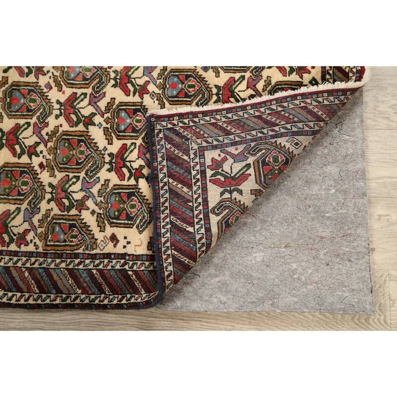 Geometric Traditional Sirjan Persian Area Rug Hand-knotted Wool Carpet - 3'2" x 5'5"