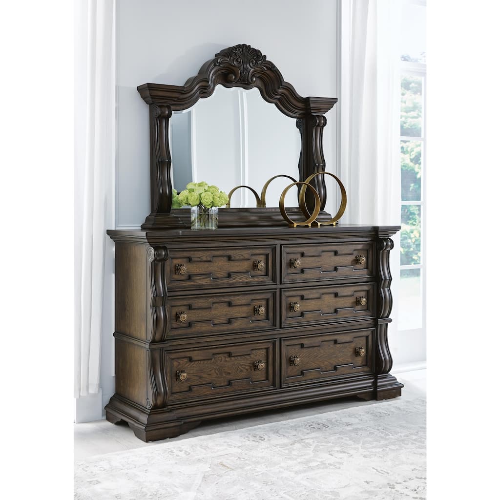 Signature Design by Ashley Maylee Dark Brown Dresser and Mirror