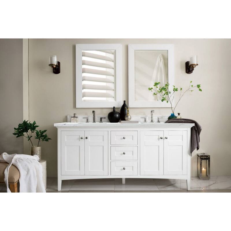 James Martin Vanities 527-V72-3ENC Palisades 72" Free Standing Double