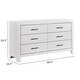 preview thumbnail 6 of 4, Eby 59 Inch Wide Dresser, 6 Drawers with Black Nickel Handles, White Finish