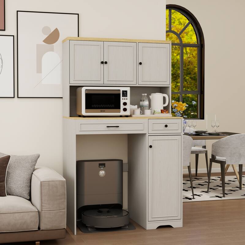 Anmytek Space Saving Storage Cabinet Laundry Washer Pedestal Kitchen Appliance Organizer