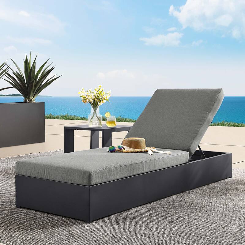 Tahoe Patio Aluminum Chaise Lounge Chair - Charcoal