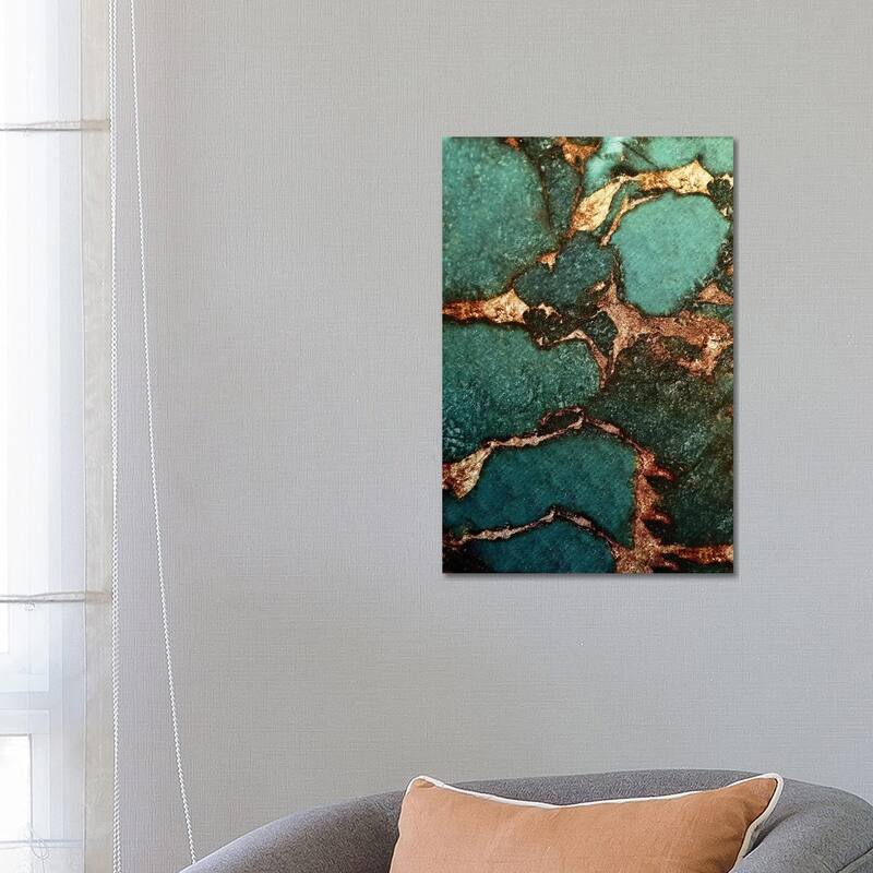 iCanvas "Gemstone And Gold - Emerald" by Monika Strigel Canvas Print - 26x18x1.5