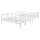 preview thumbnail 9 of 36, Full Over Full Bunk Bed with Ladder, Solid Wood Bunk Bed Frame with Safety Guardrail for Teens/Adults, Convertible into Two Beds