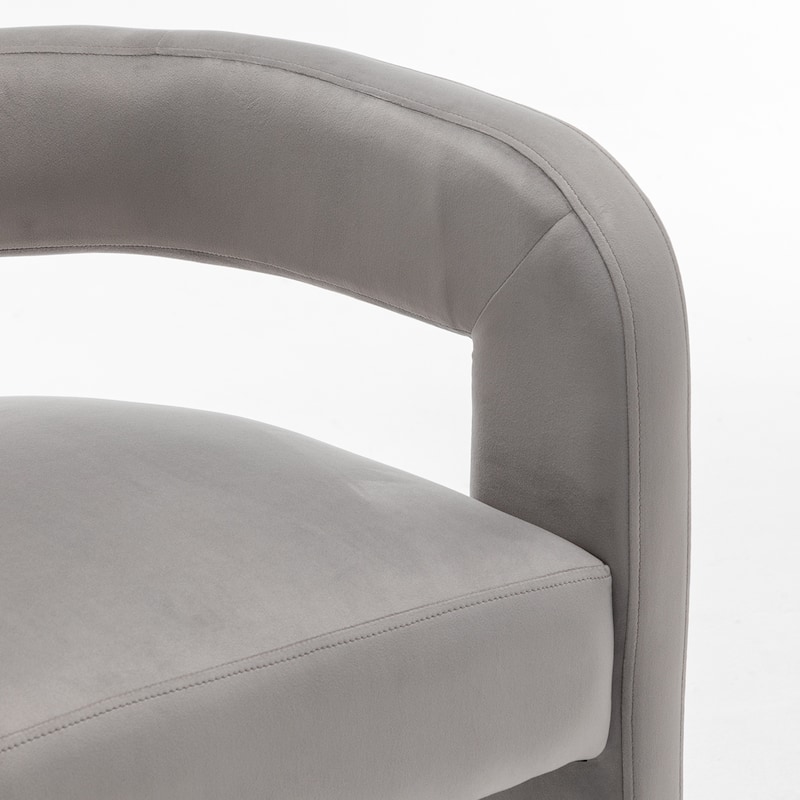 SEYNAR Modern Velvet E-Shaped Open Back Dining chair Set of 4