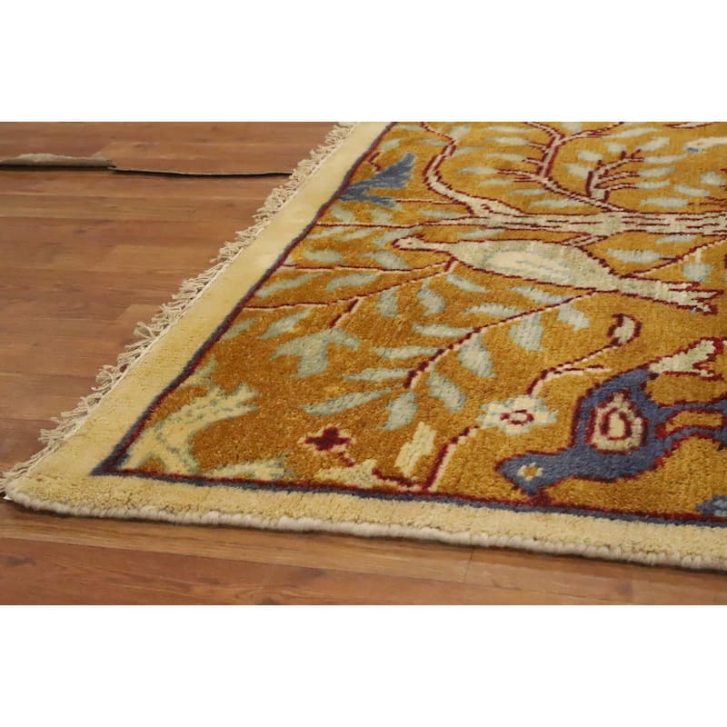 Hand Knotted Oriental 100% Wool Carpet Traditional All-Over Oranges & Rust Ziegler Area Rug - 9' 11'' X 8' 1''