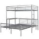 preview thumbnail 35 of 58, Artsy Twin Over Full Metal Bunk Bed with Integrated Desk, Ladder and Quality Slats for Bedroom, Versatile Use