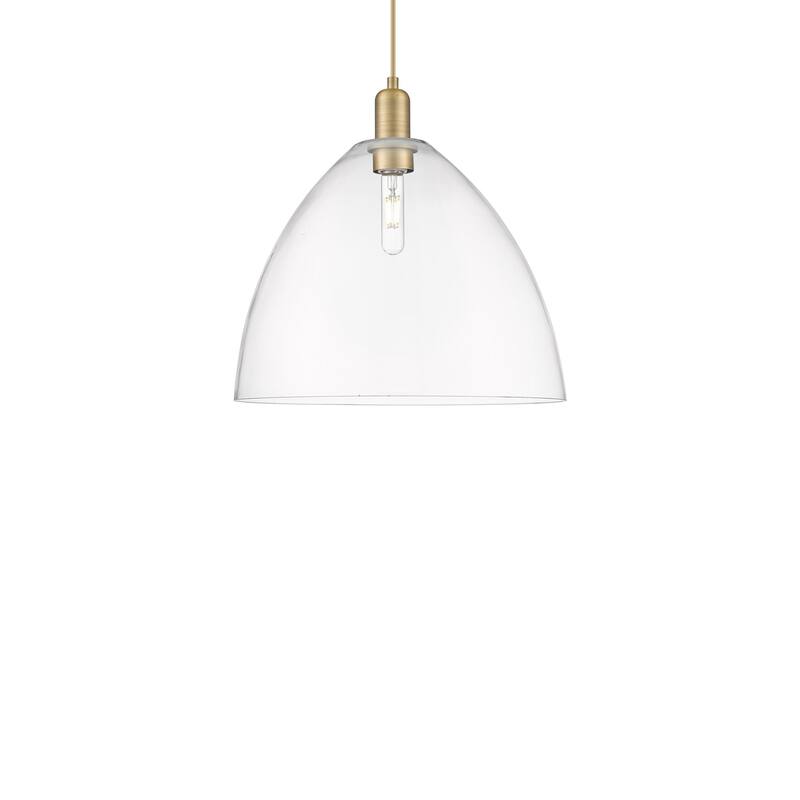 Innovations Lighting 716-1P-18-16 Bristol Pendant Bristol 16" Wide - Brushed Brass / Clear