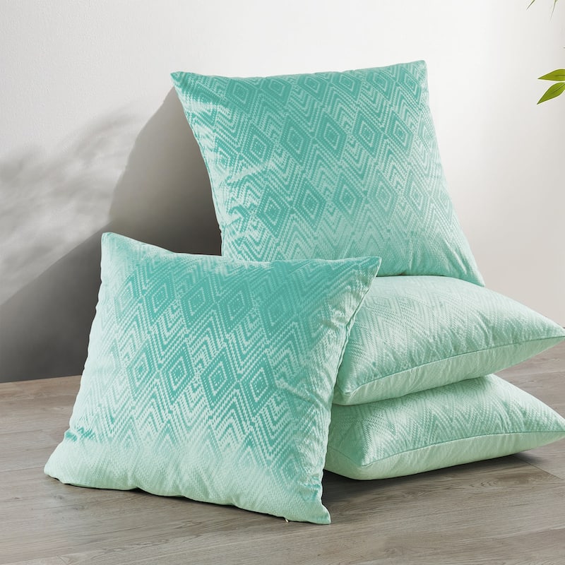 Tonopah Ikat Velvet Throw Pillow Cover Set, NO INSERT