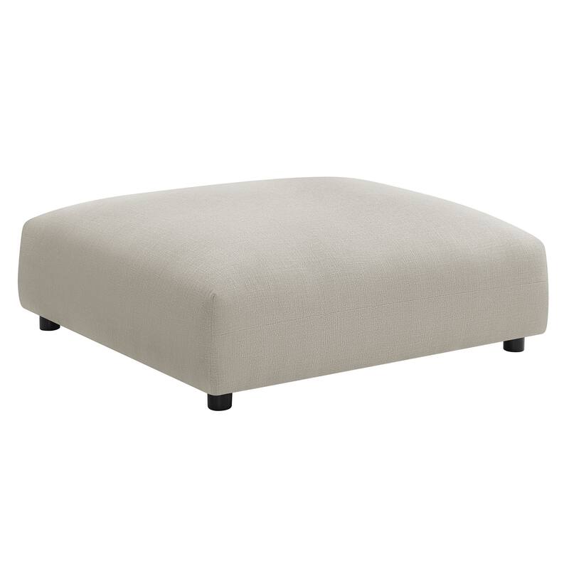 Solace Modular Upholstered Fabric Armless Loveseat and Ottoman Set