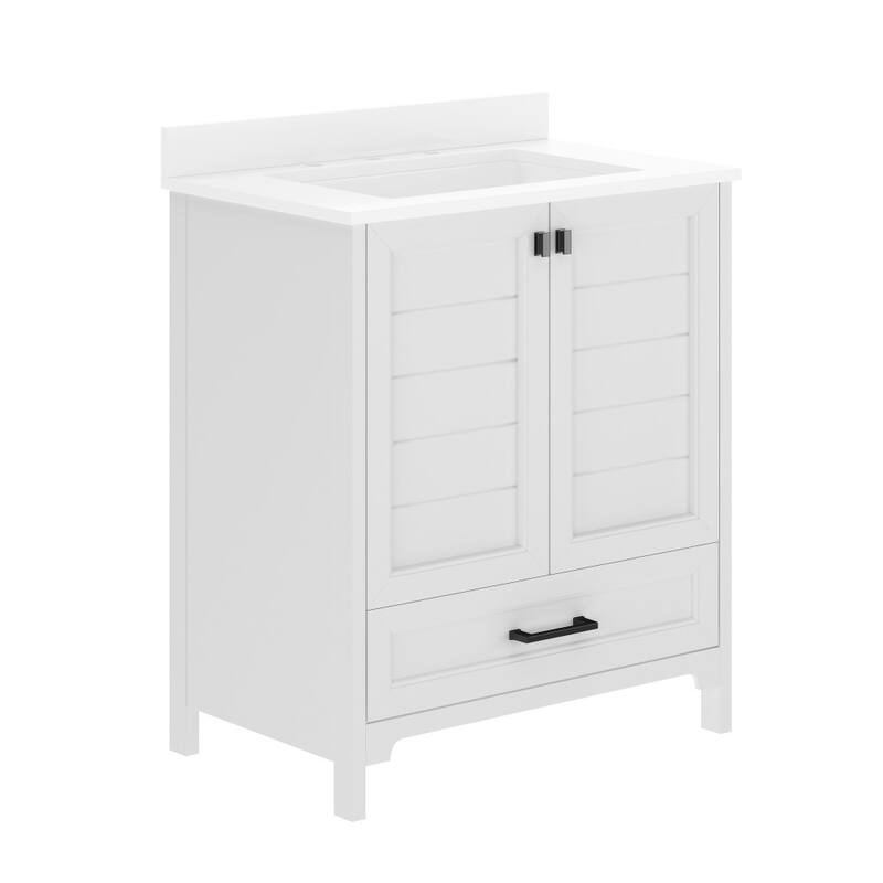 Bathroom Vanity with Undermount Sink, Cabinet, and Drawer