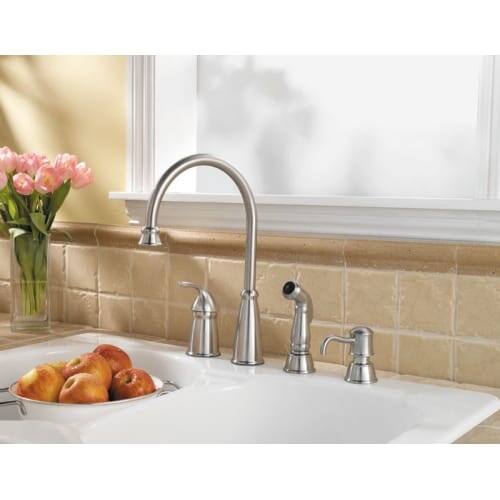 Shop Pfister F 026 4cb Avalon Kitchen Faucet With Sidespray And