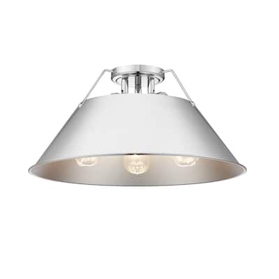Orwell 3-Light Flush Mount in Chrome - Silver