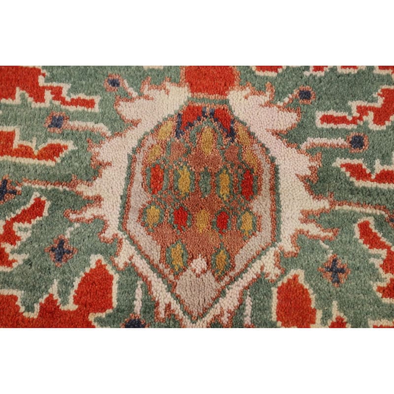 Geometric Heriz Serapi Oriental Area Rug Handmade Wool Carpet - 8'9" X 11'7"