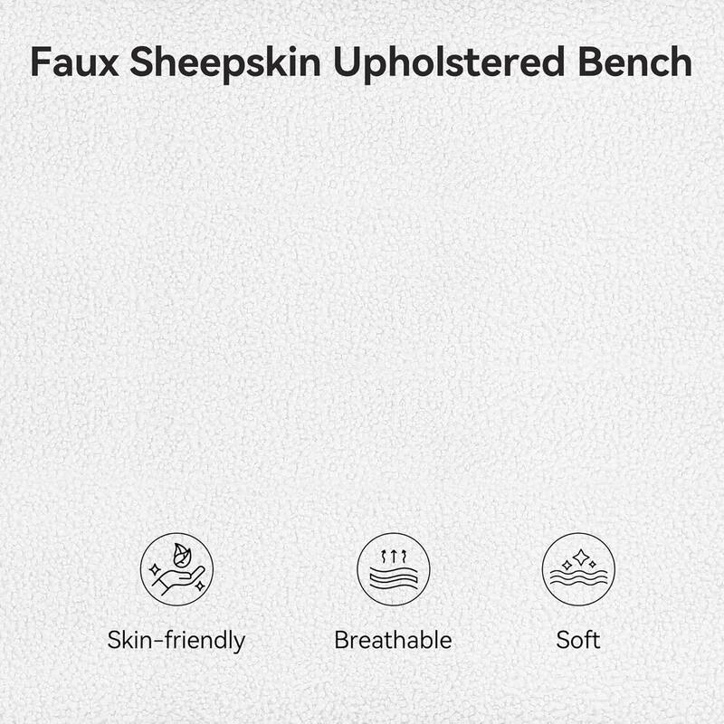 47.2" Modern Upholstered Solid Wood Entryway Bench, Shoe Bench End of Bed Bench for Bedroom, Entryway, Mudroom