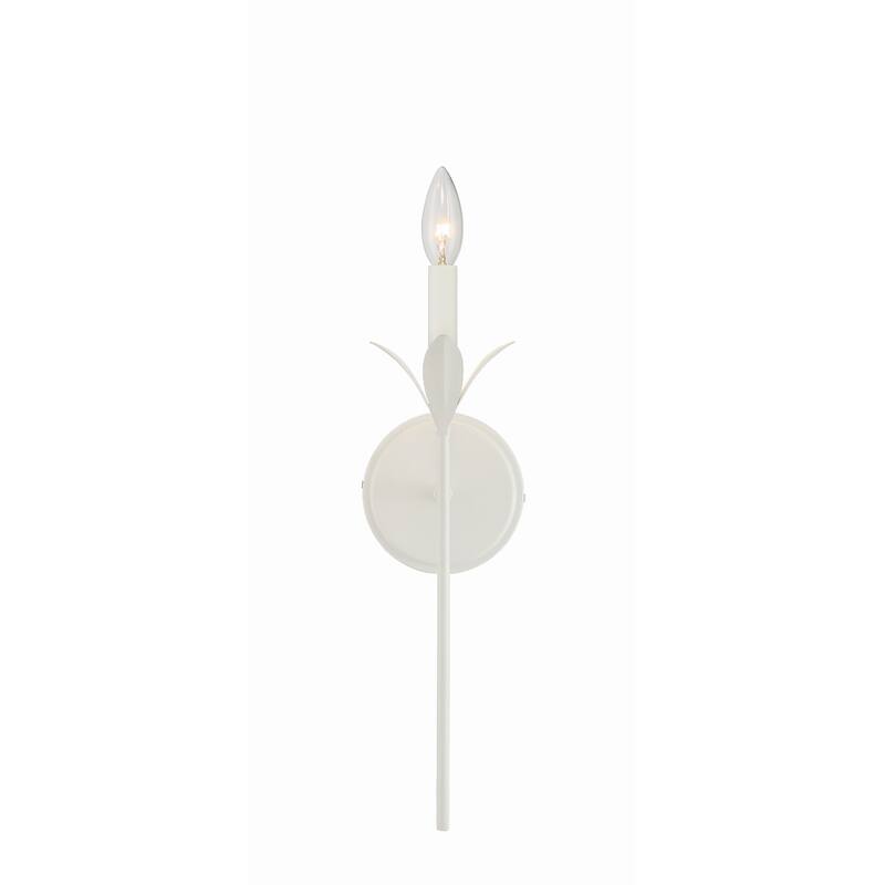 Broche 1 Light Matte White Wall Mount - 6"W x 21"H x 7.25"D