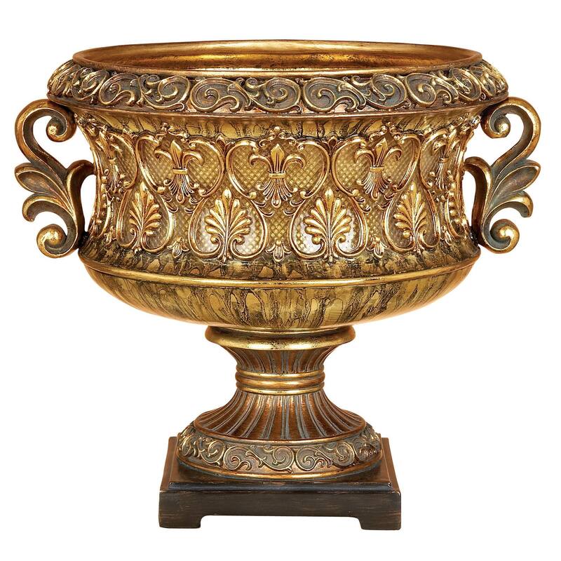 Polystone Ornate Decorative Decorative Bowl - Gold - Roche River Decor - Gold