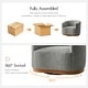 preview thumbnail 10 of 34, Gema Modern 360°Swivel Chenille Ergonomic U-shape Armchair with Solid Wood Legs by HULALA HOME