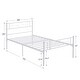 preview thumbnail 15 of 38, VECELO 14 Inch Twin Size Metal Platform Bed Frame,Kids Bed Set of 2, Bed Frame Set of 2