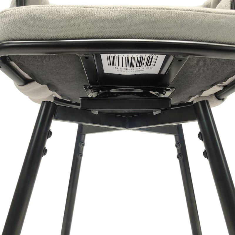 Woven Bar Stool Set of 2,Black legs Barstools