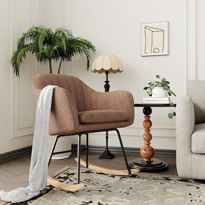 Upholstered Rocking Chair for Living Room, Bedroom, Garden - 1PC