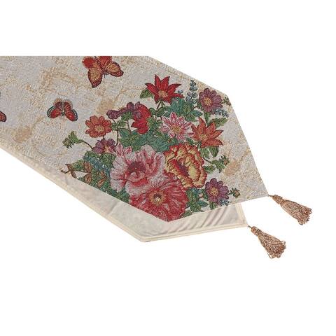 Tapestry Table Runner (Floral Garden) (36")