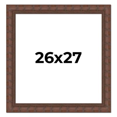 26x27 Frame Pewter Solid Wood Picture Frame Width 1.625 Inches | Interior Frame Depth 0.6875 Inches