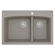 preview thumbnail 1 of 49, Karran Drop-In Quartz Double Bowl Kitchen Sink Concrete